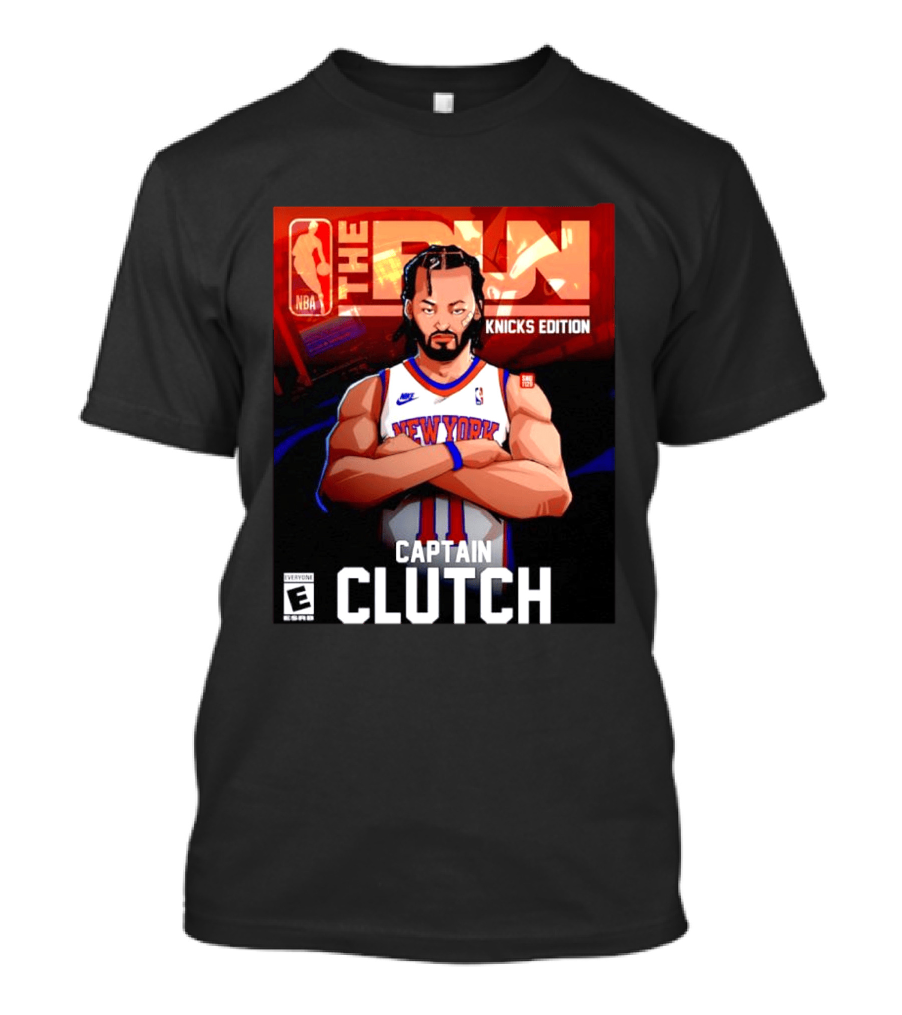 Jalen Brunson New York Knicks Edition The Run Captain Clutch NBA T-Shirt
