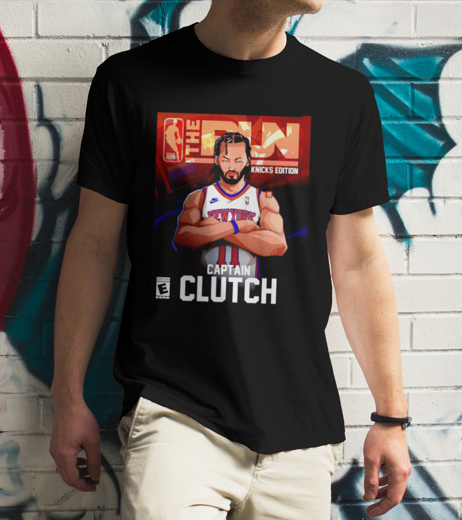 Jalen Brunson New York Knicks Edition The Run Captain Clutch NBA T-Shirt