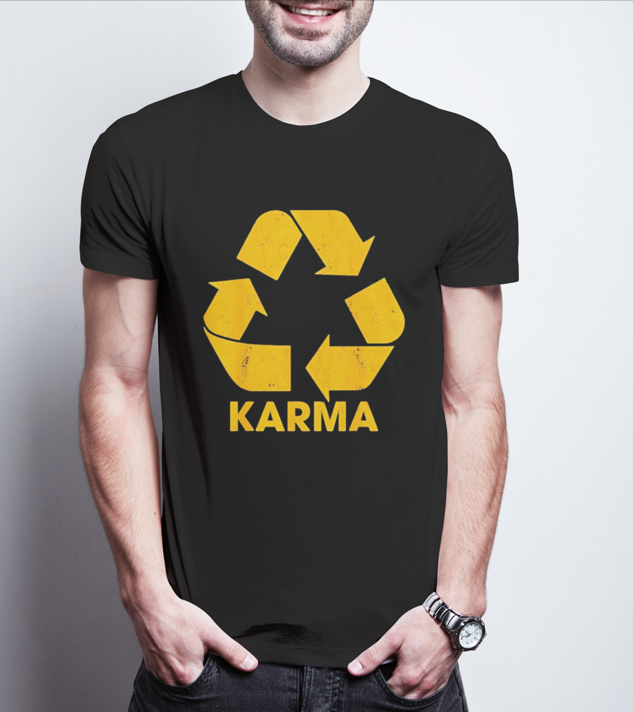 Karma Recycle Symbol Philosophy Motivational Concept T-Shirt