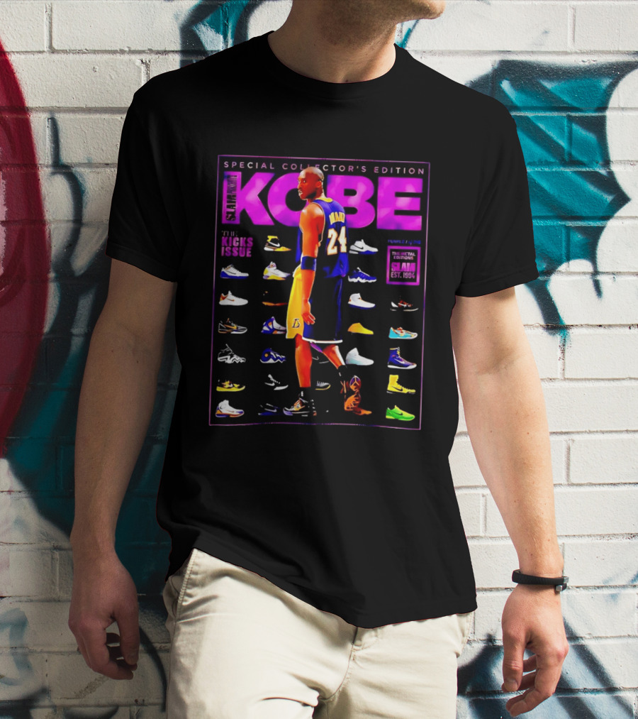 Kobe Bryant SLAM Special Collector's Edition The Kicks Issue Los Angeles Lakers 24 T-Shirt
