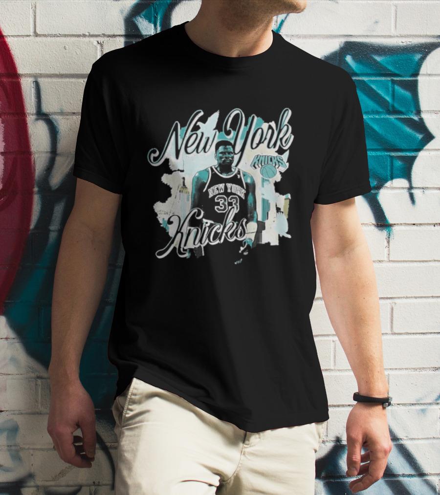 New York Knicks Patrick Ewing Skyline NBA T-Shirt