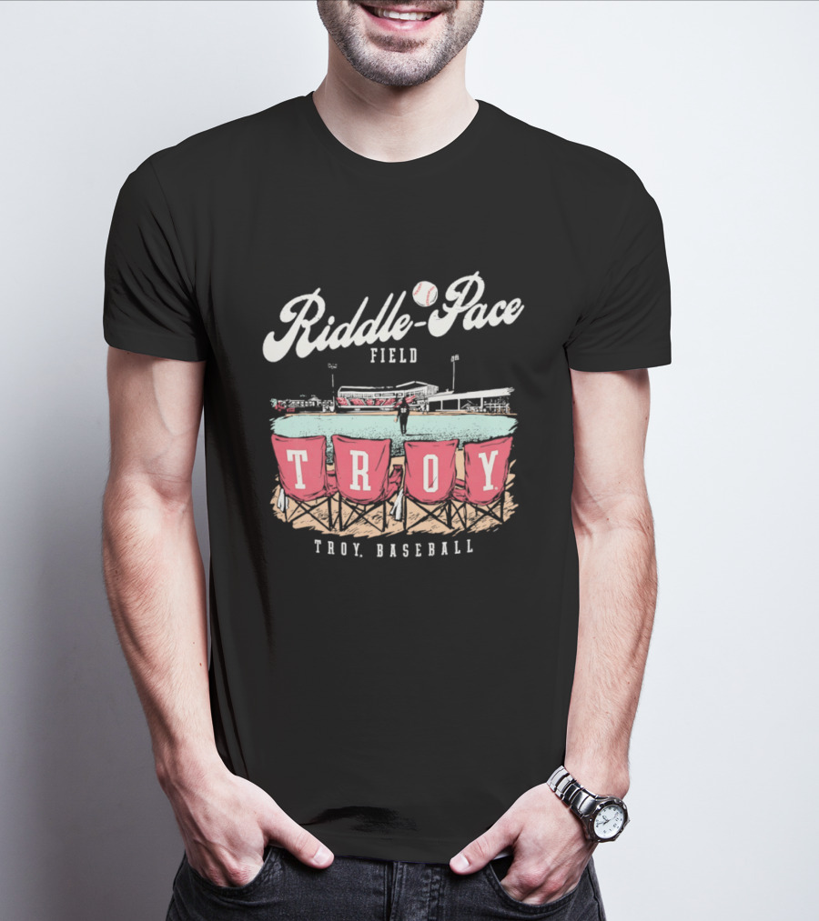 Riddle Pace Field Troy Baseball Troy University Team T-Shirt