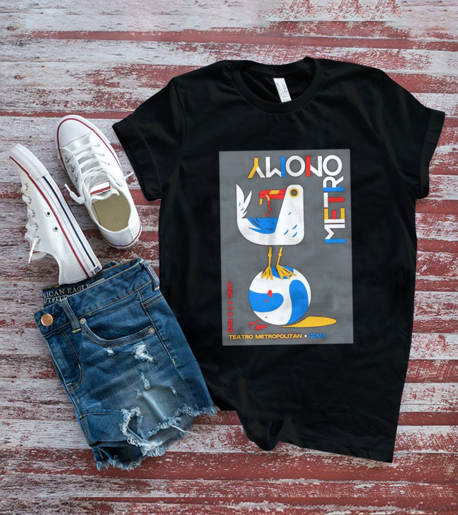Teatro Metropolitan CDMX Junio 4 5 2026 Metronomy Event Bird T-Shirt
