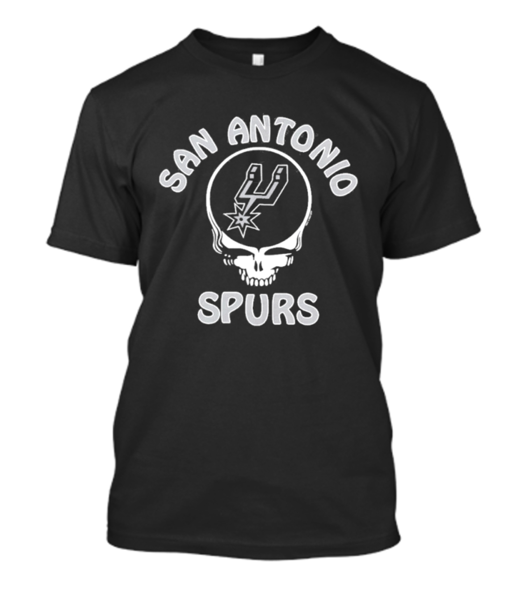 San Antonio Spurs Grateful Dead Homage Charcoal T-Shirt