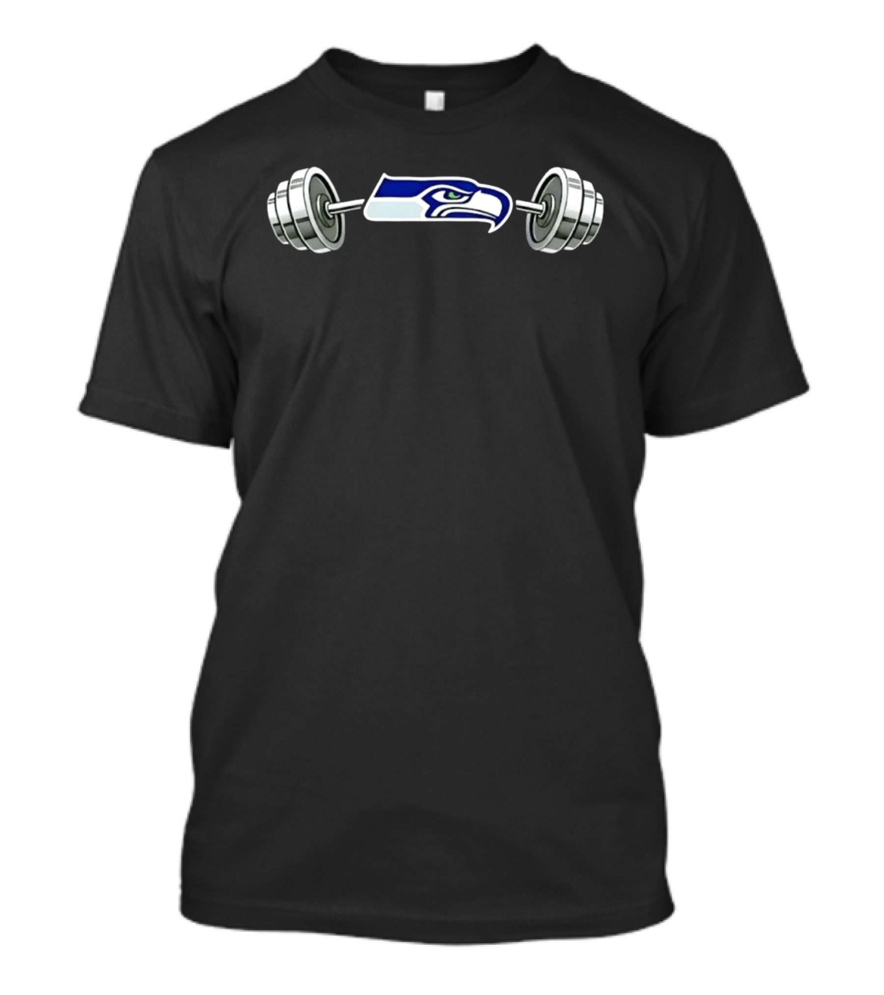 Seattle Seahawks Strength Gym Workout Barbell T-Shirt