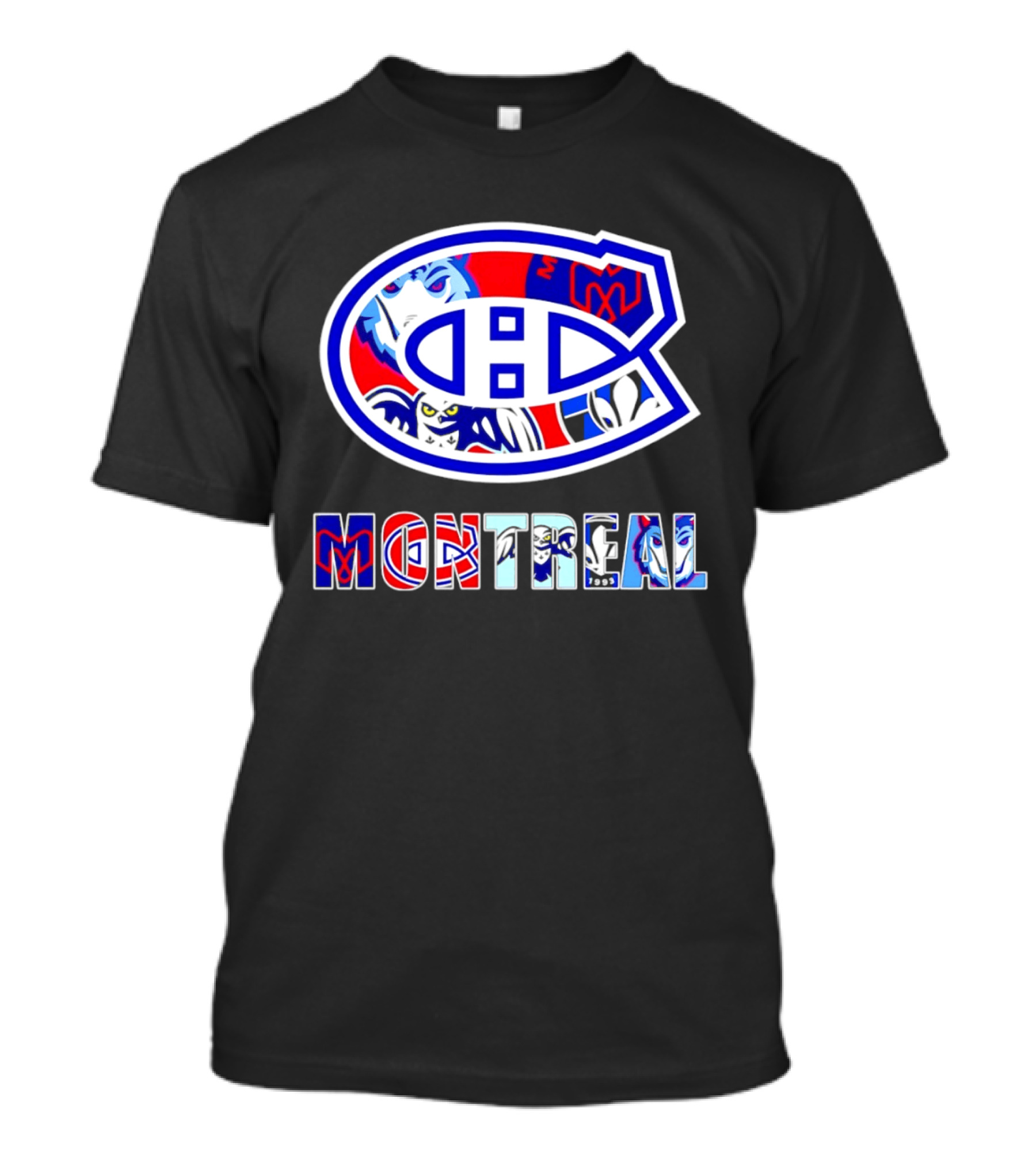 Montreal Canadiens And Sports Teams Emblem Montage T-Shirt