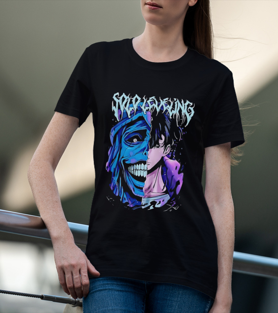 Solo Leveling Split Face Cotton Anime T-Shirt