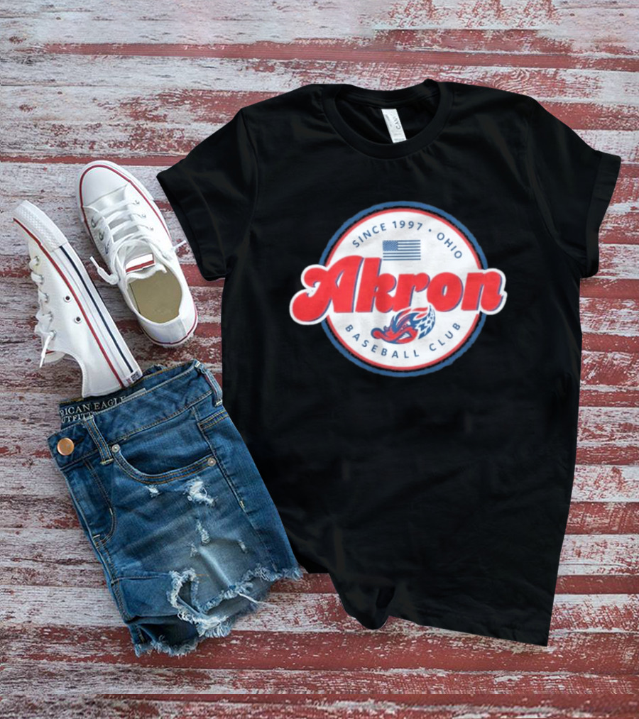 Since 1997 Akron Ohio Baseball Club USA Flag T-Shirt