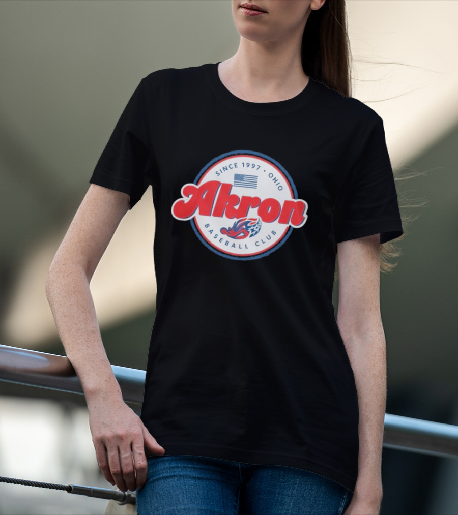 Since 1997 Akron Ohio Baseball Club USA Flag T-Shirt