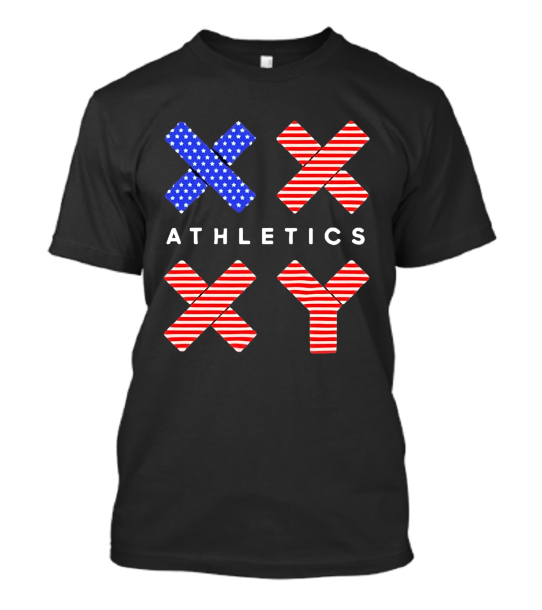 Athletics USA Flag Patterned XX XY T-Shirt