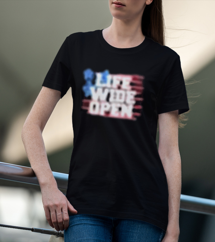 Cboystv Life Wide Open Patriotic Stars T-Shirt