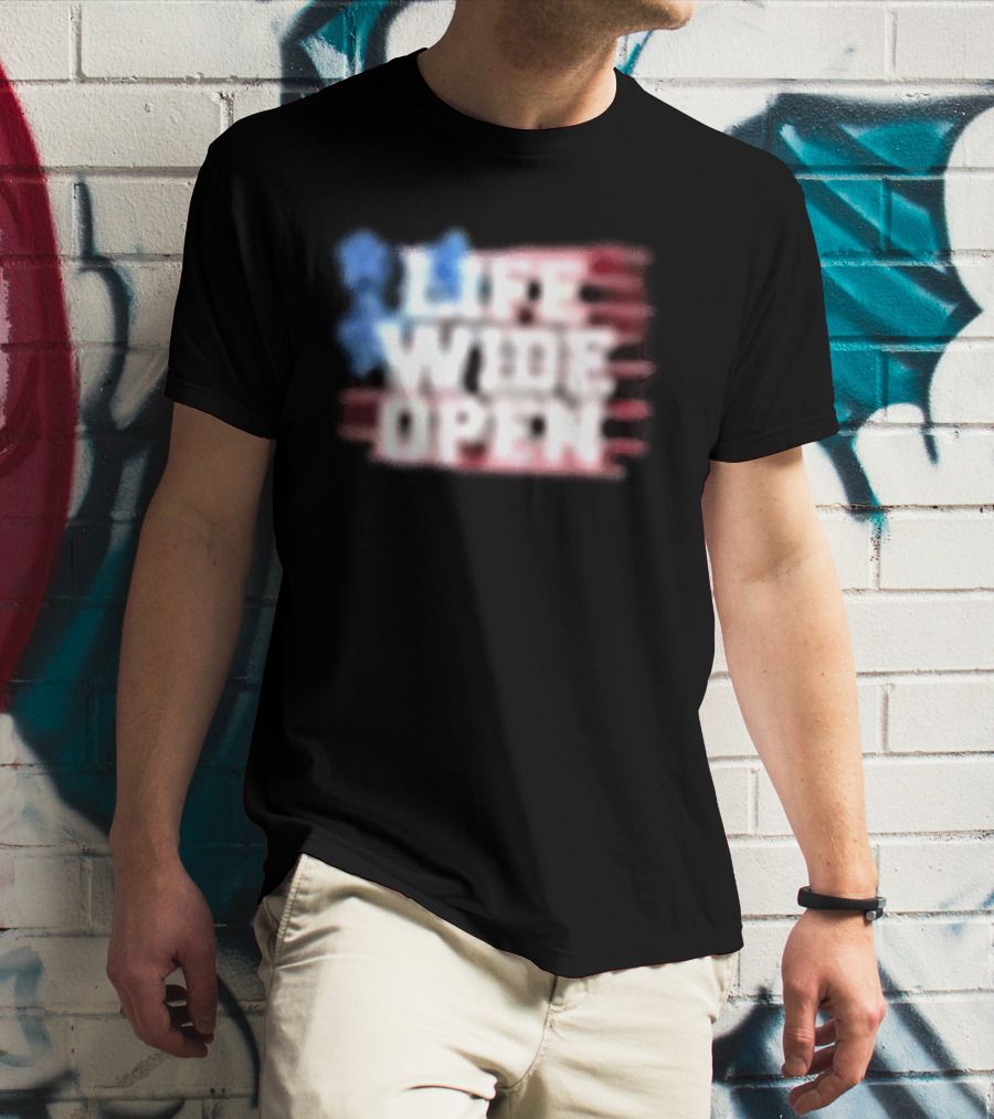 Cboystv Life Wide Open Patriotic Stars T-Shirt