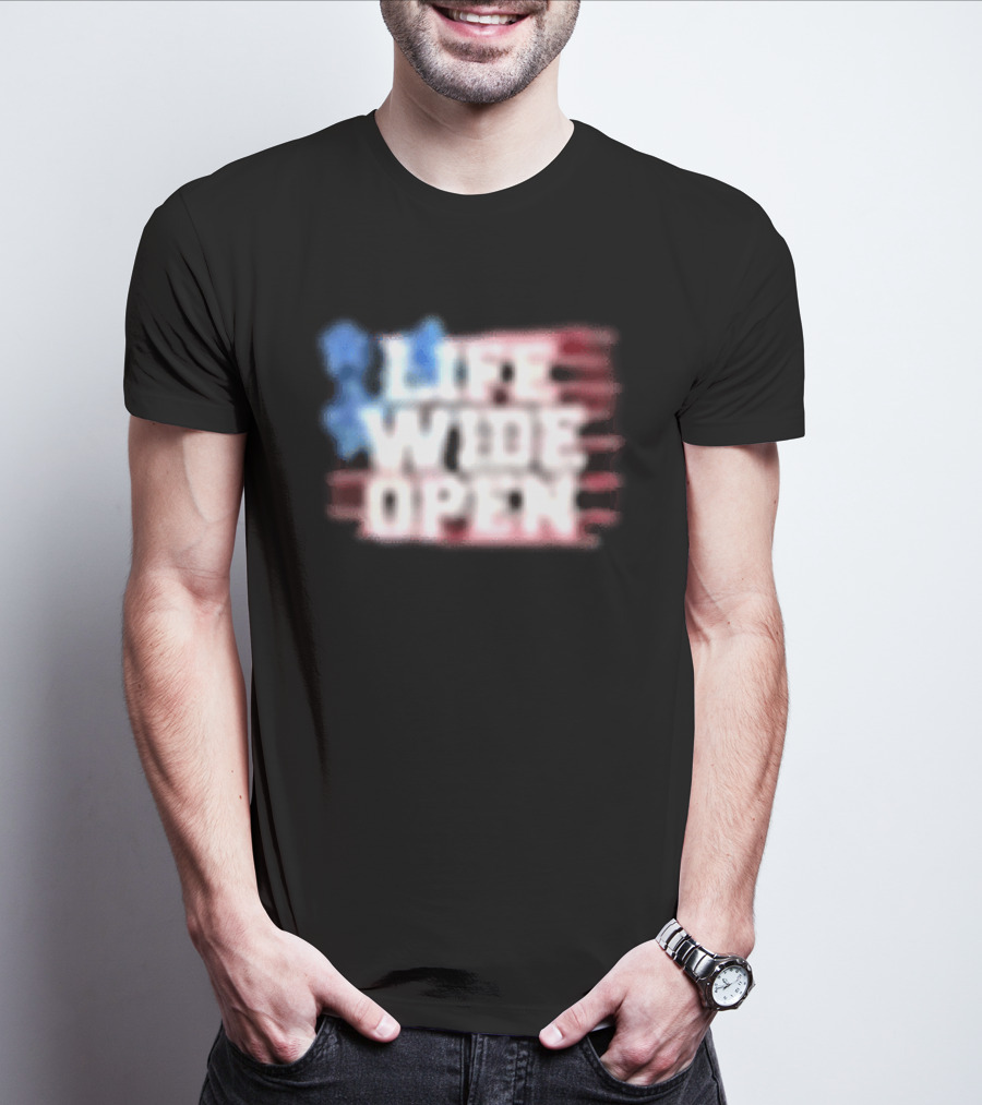 Cboystv Life Wide Open Patriotic Stars T-Shirt