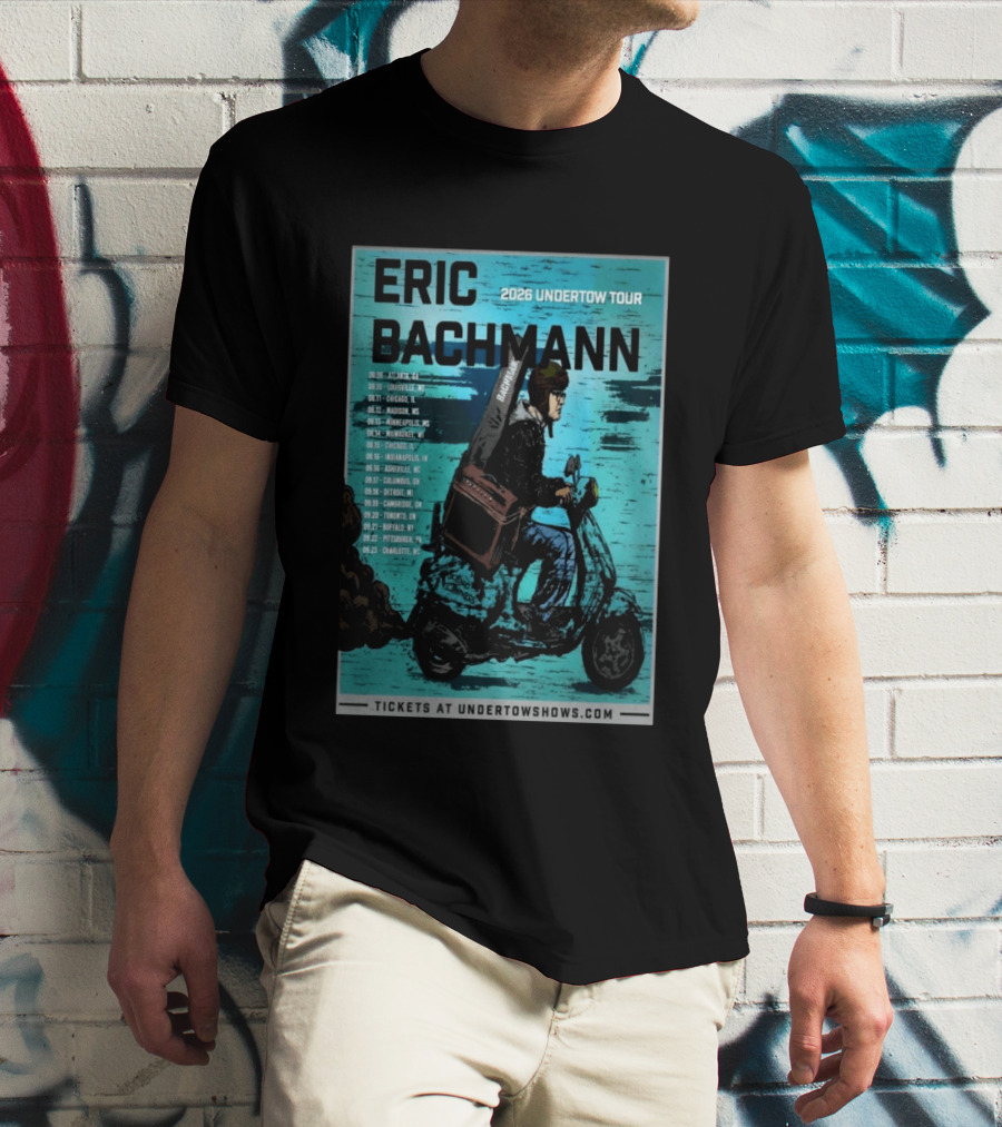 Eric Bachmann 2026 Undertow Tour With Dates And Cities T-Shirt