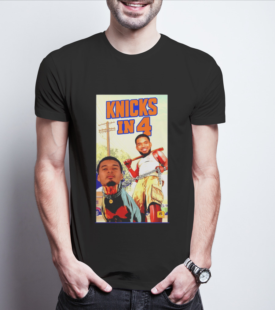 New York Knicks Knicks In 4 GTA V Meme San Antonio Spurs T-Shirt