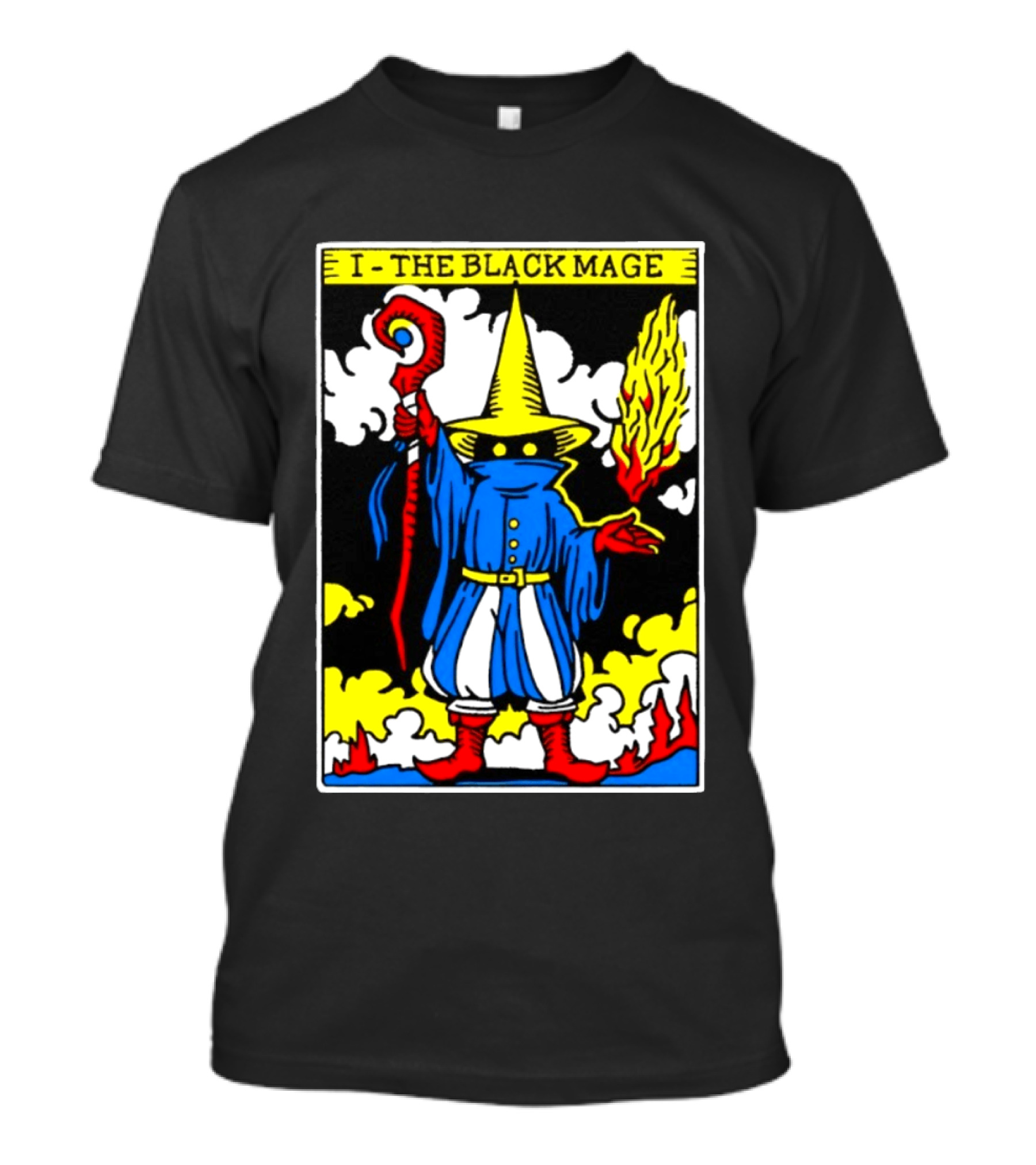I The Black Mage Tarot Card Retro Fantasy T-Shirt