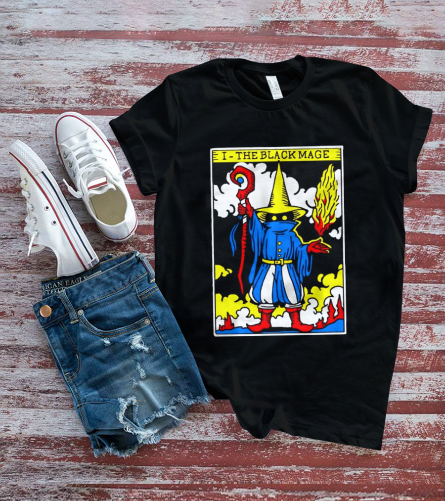 I The Black Mage Tarot Card Retro Fantasy T-Shirt