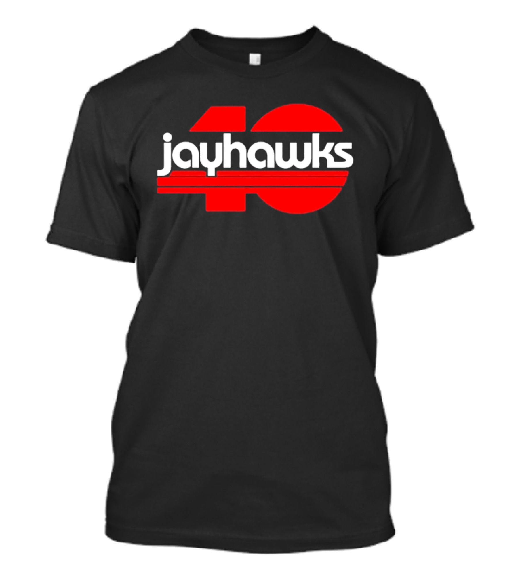 Jayhawks 40th Anniversary Red And White T-Shirt