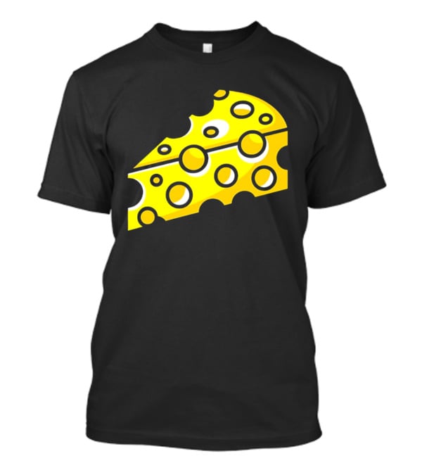 Swiss Cheese Hole Yellow Food Slice Dairy Snack Culinary T-Shirt