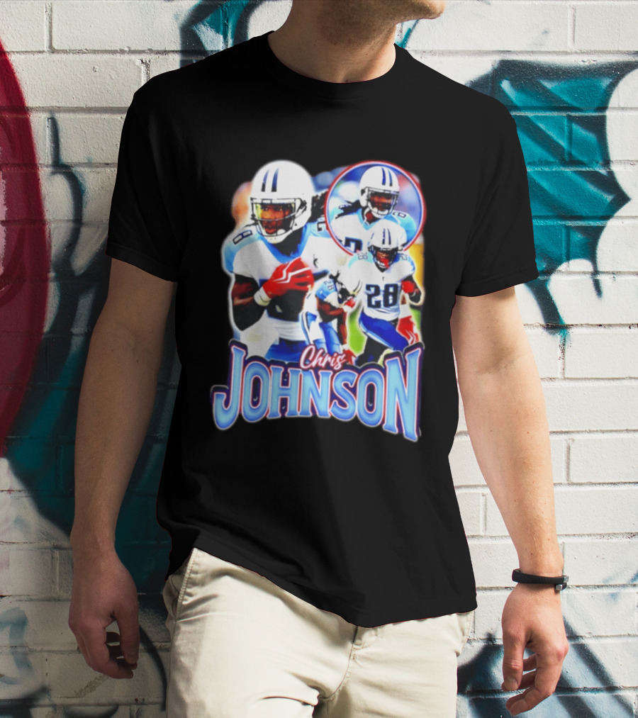 Chris Johnson Tennessee Titans 28 Vintage Style Retro Bootleg T-Shirt