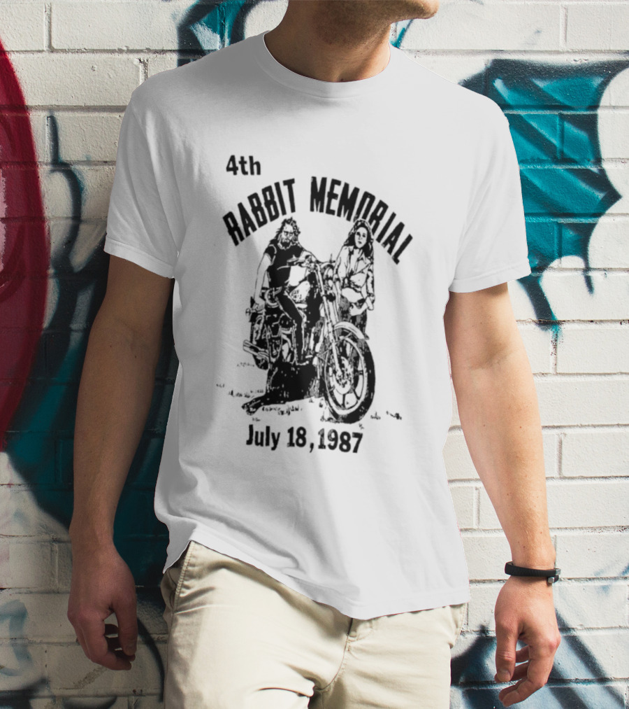 4th Rabbit Memorial July 18 1987 Motorcycle Riders T-Shirt