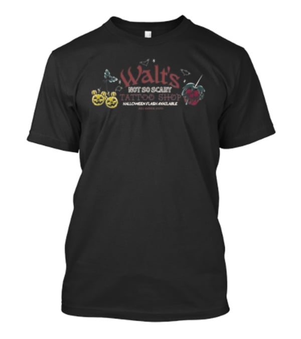 Walt's Halloween Tattoo Shop Variant With Butterflies And Poisoned Apple T-Shirt