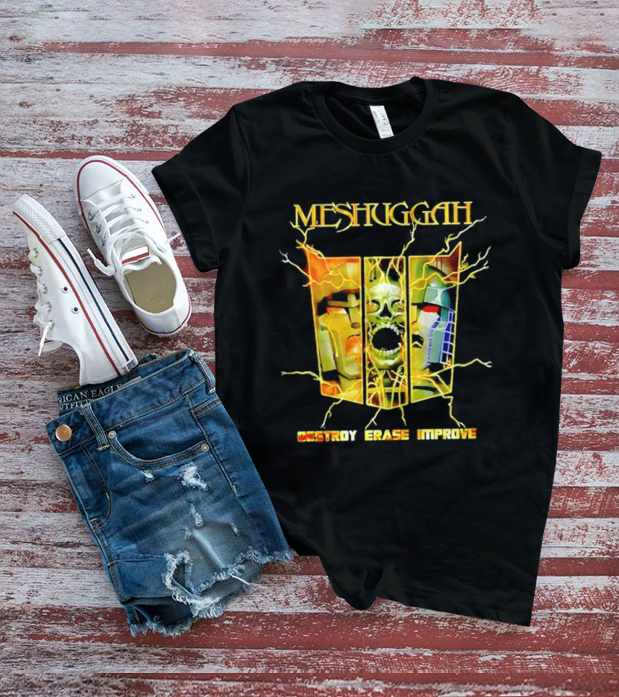 Meshuggah Destroy Erase Improve Skull T-Shirt