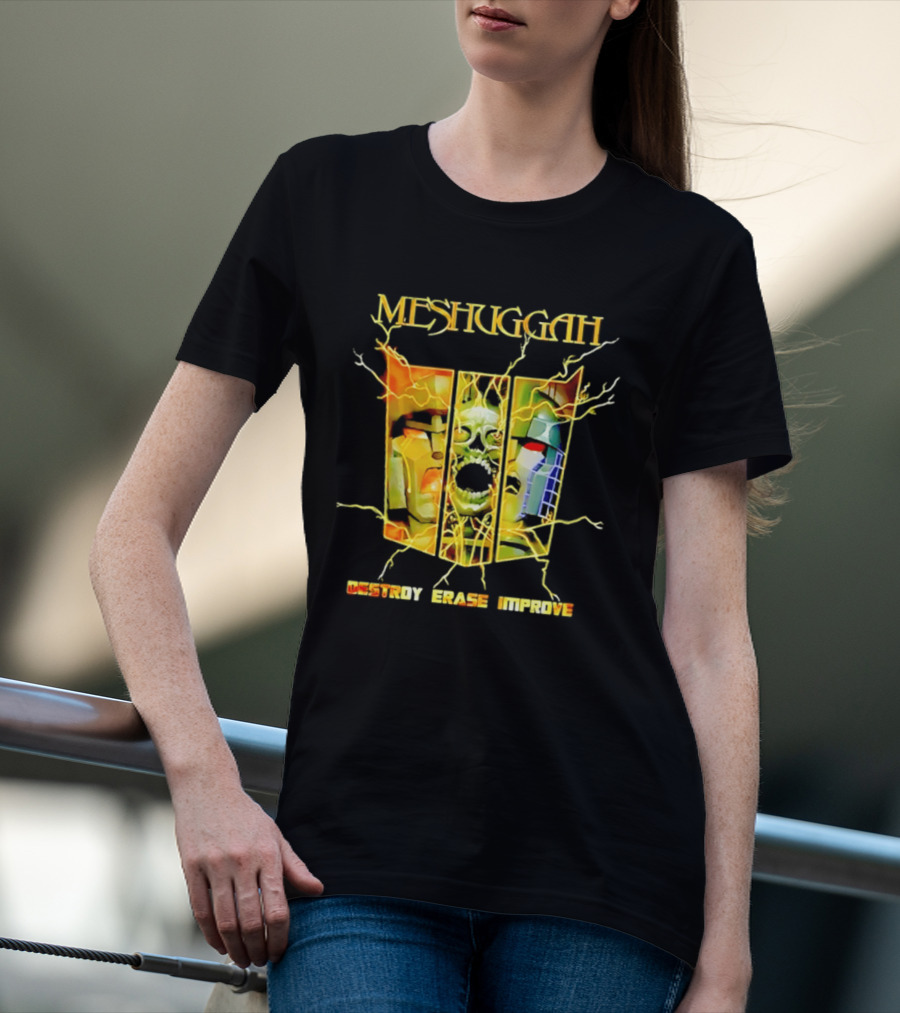 Meshuggah Destroy Erase Improve Skull T-Shirt