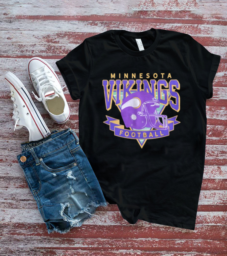 Minnesota Vikings Helmet Football T-Shirt
