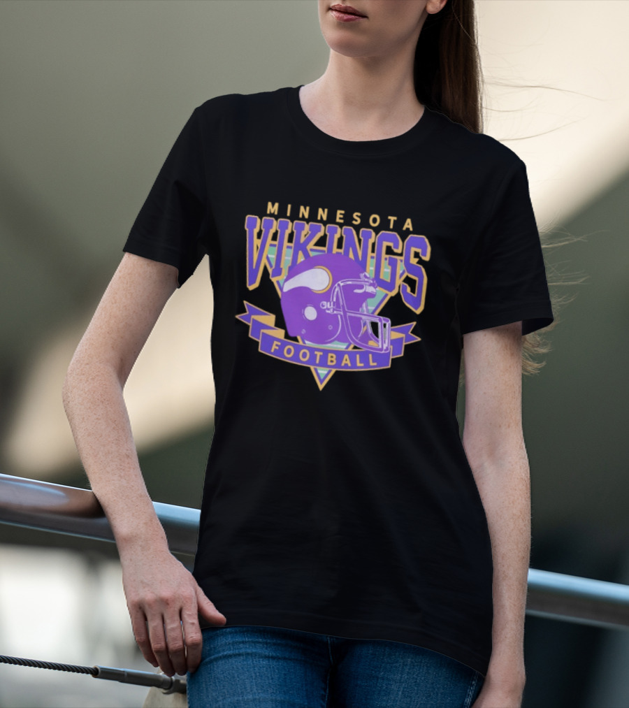 Minnesota Vikings Helmet Football T-Shirt