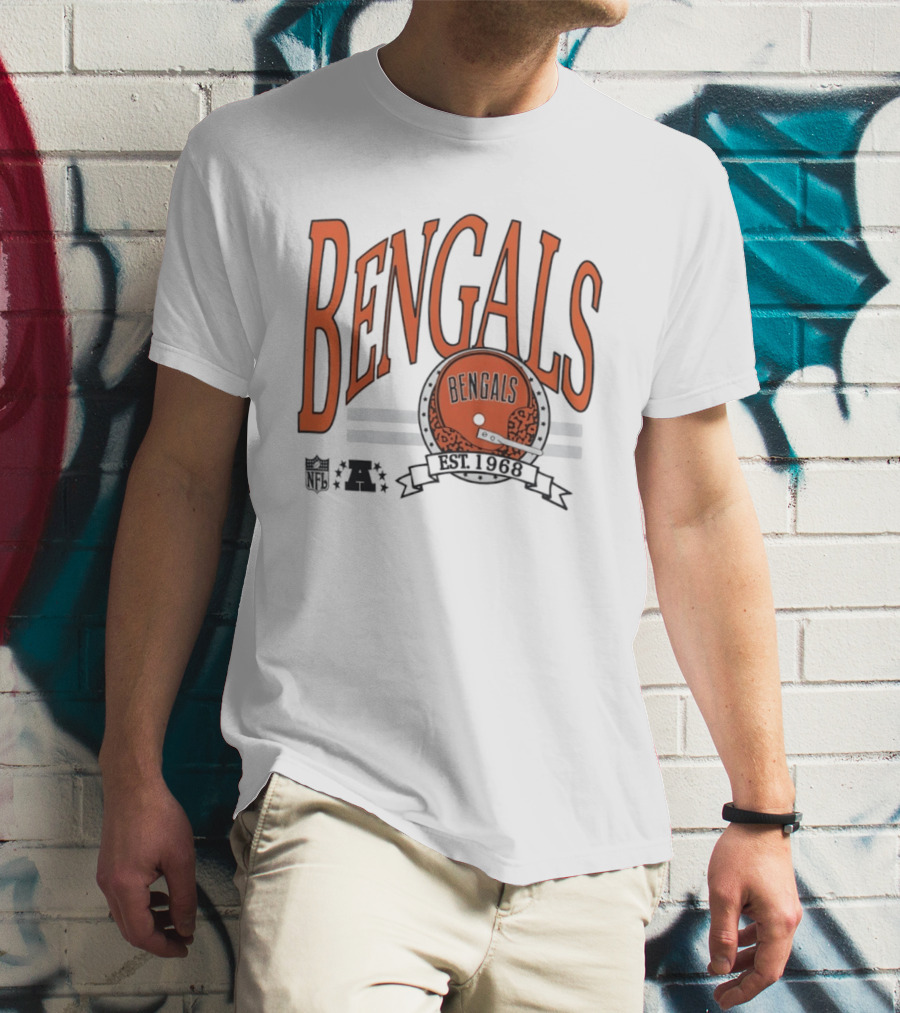 Bengals Est 1968 Helmet Vintage Football Cincinnati T-Shirt