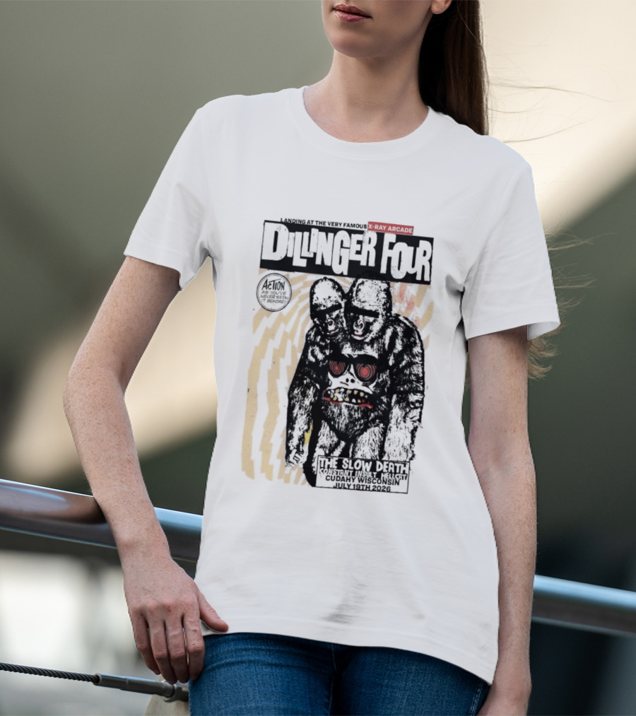 Dillinger Four X Ray Arcade The Slow Death 07 19 2026 Cudahy WI T-Shirt