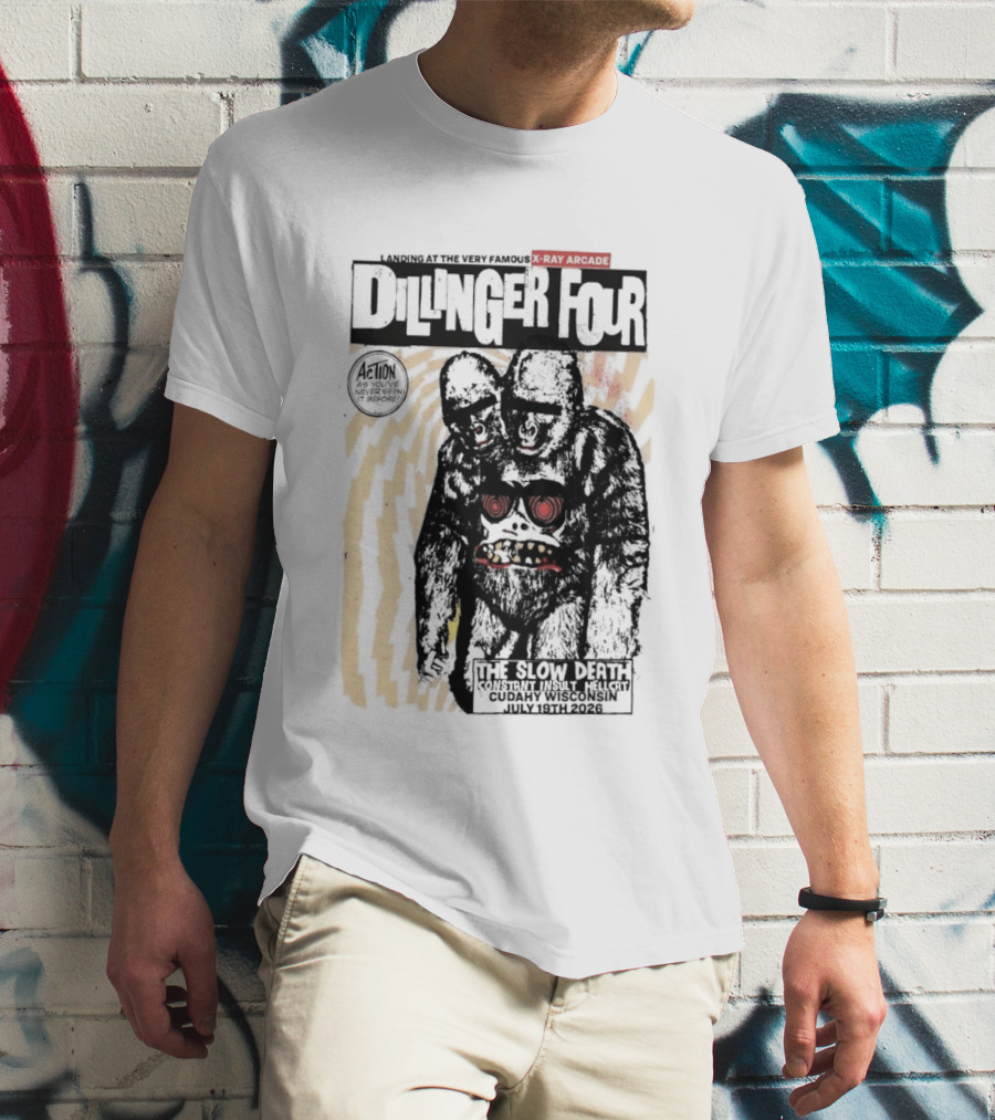 Dillinger Four X Ray Arcade The Slow Death 07 19 2026 Cudahy WI T-Shirt