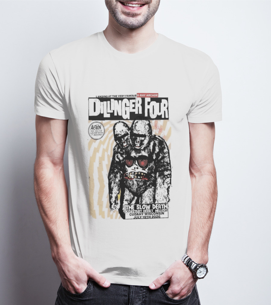 Dillinger Four X Ray Arcade The Slow Death 07 19 2026 Cudahy WI T-Shirt