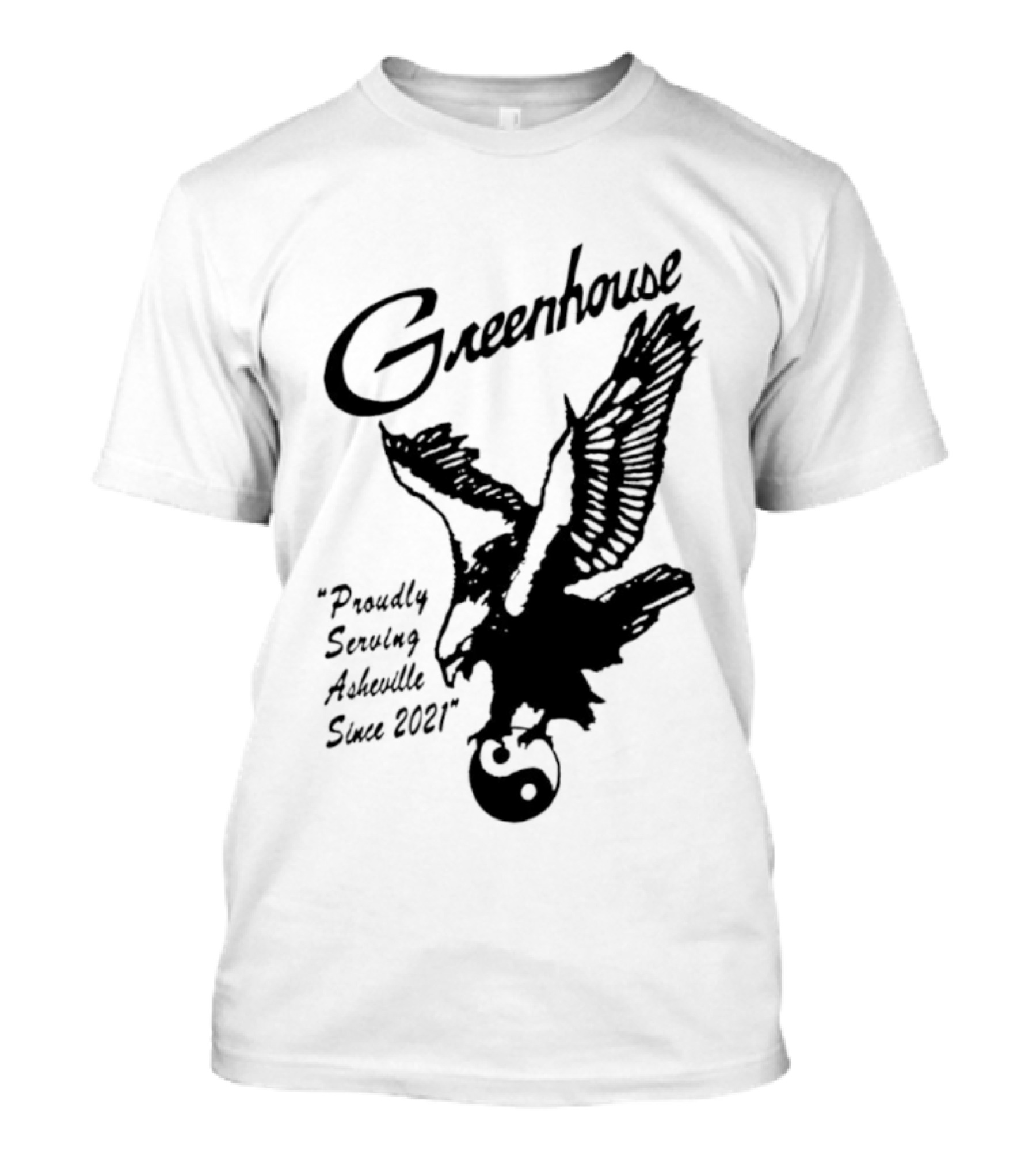 Greenhouse Proudly Serving Asheville Since 2021 Eagle Motif T-Shirt