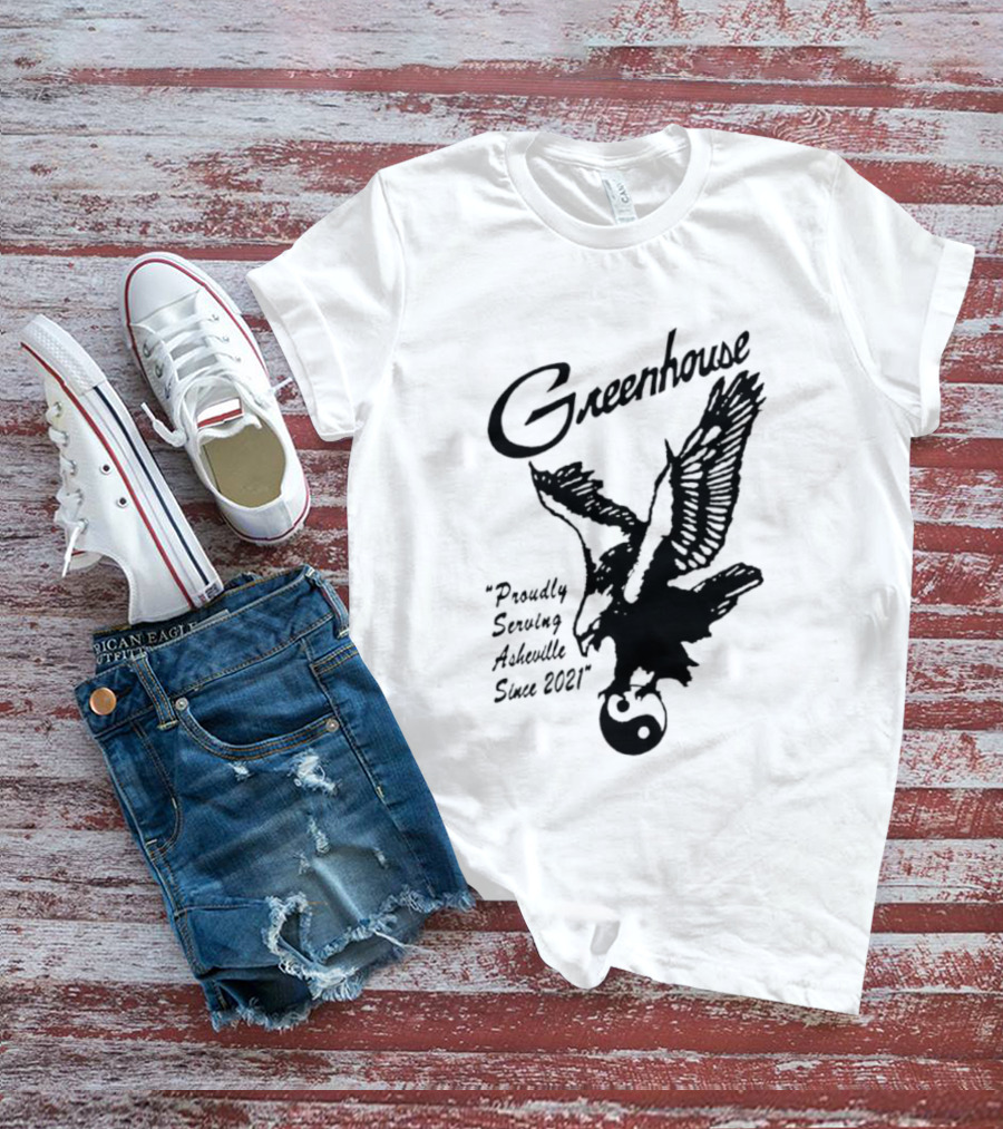 Greenhouse Proudly Serving Asheville Since 2021 Eagle Motif T-Shirt