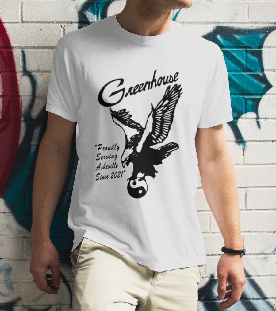 Greenhouse Proudly Serving Asheville Since 2021 Eagle Motif T-Shirt