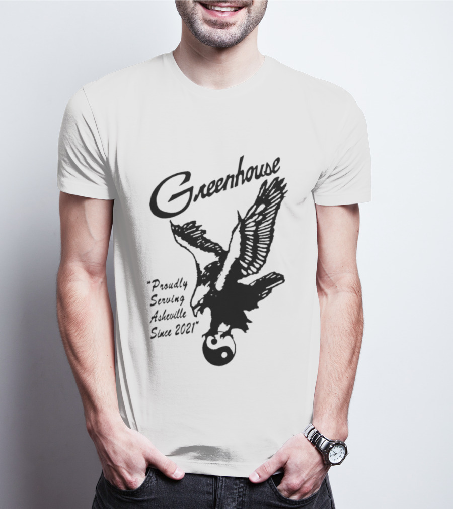 Greenhouse Proudly Serving Asheville Since 2021 Eagle Motif T-Shirt