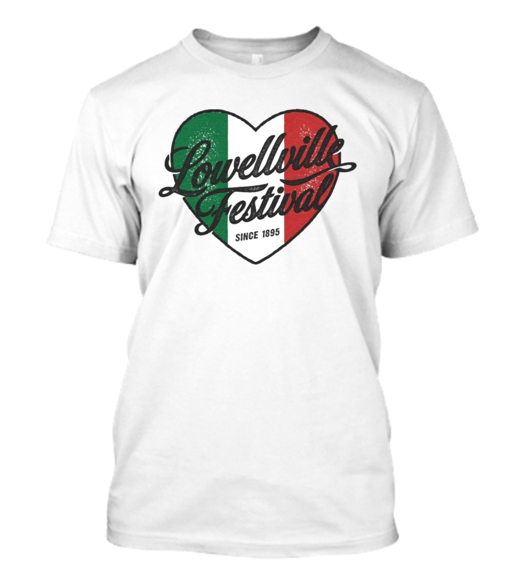 Lowellville Festival Heart Italian Colors Since 1895 T-Shirt