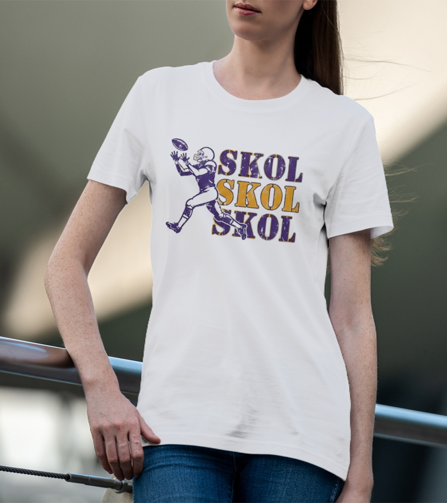 Skol Skol Skol Minnesota Vikings Football Fan T-Shirt
