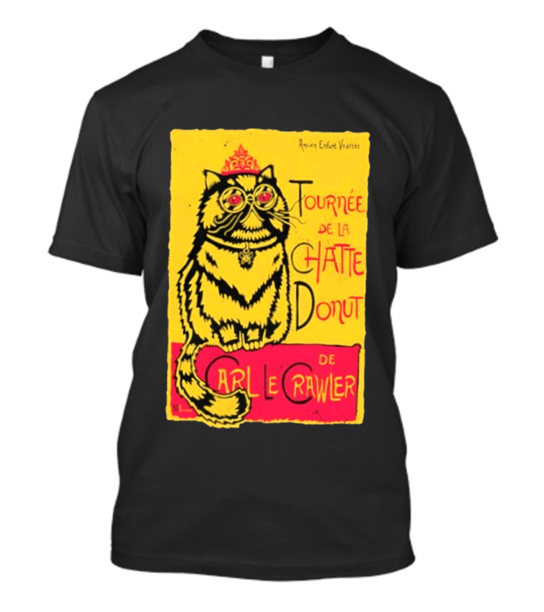 Ancien Enfant Vedette Tournee De La Chatte Donut De Carl Le Crawler Cat T-Shirt