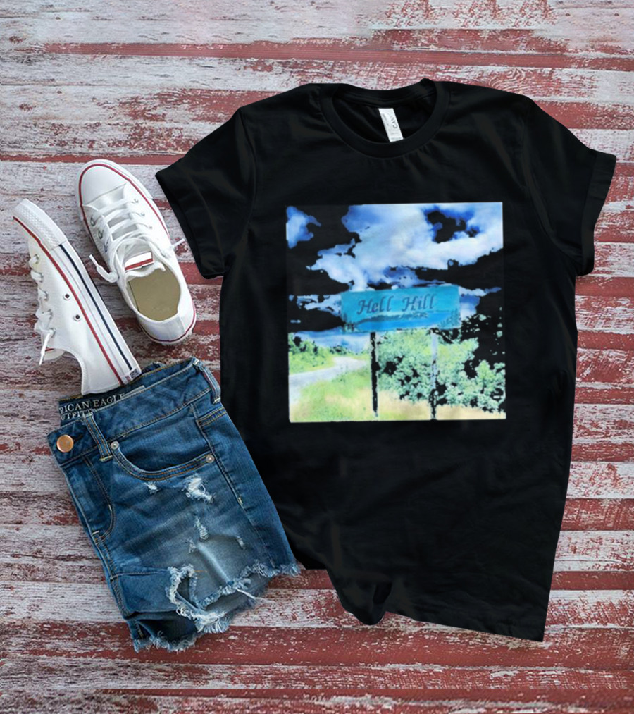 Elita Harkov Hell Hill Scenic Road Sign T-Shirt