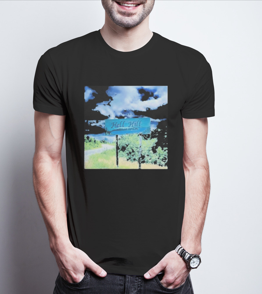 Elita Harkov Hell Hill Scenic Road Sign T-Shirt