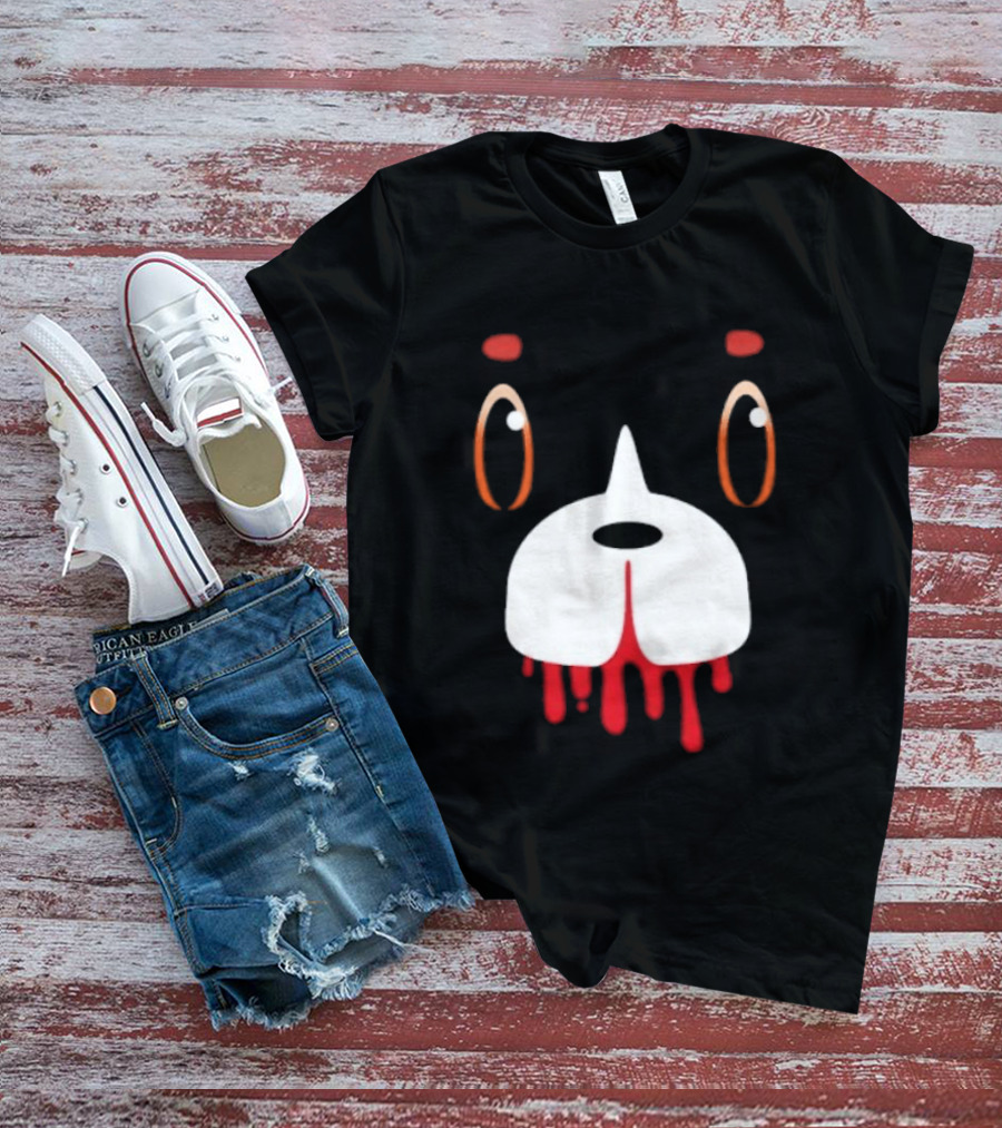 Final Space Mooncake Face Cartoon Character Dripping Red T-Shirt