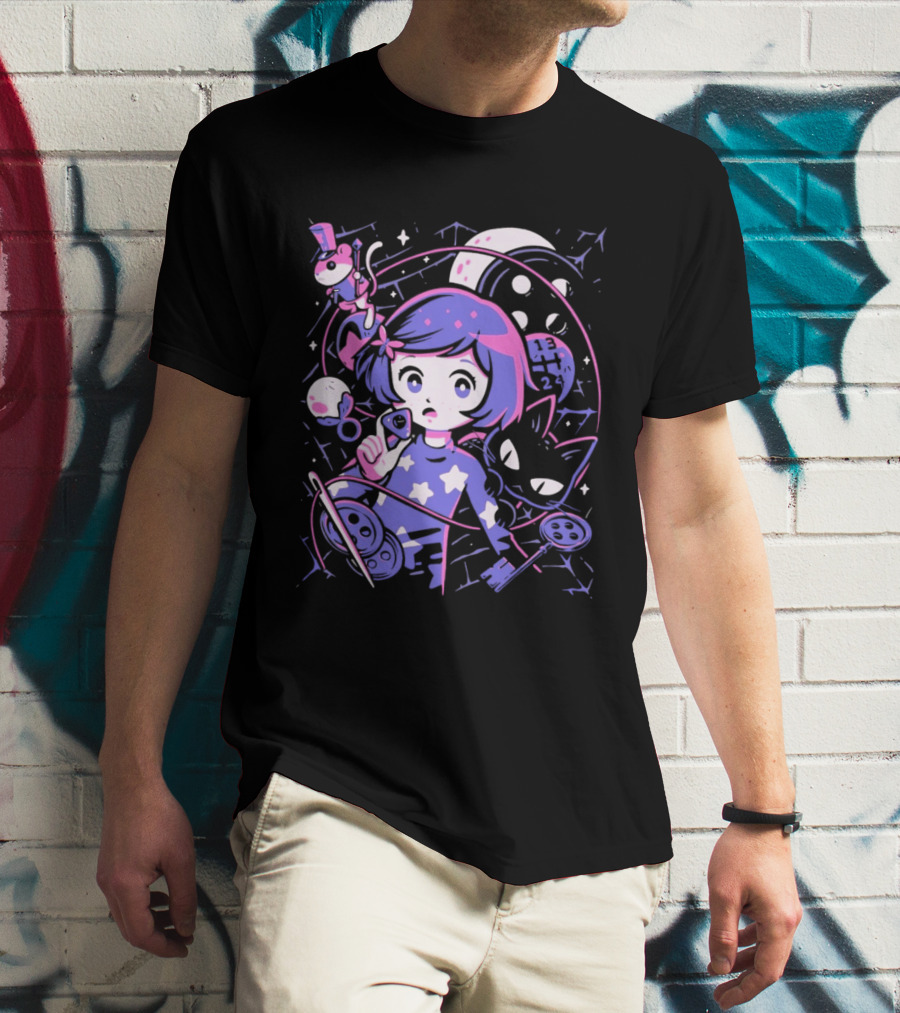 PixelEyeBat Moonlit Adventure Secret Portal Fantasy T-Shirt