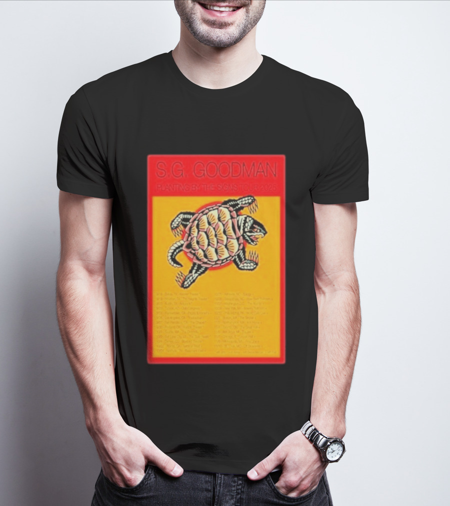 S.G. Goodman Planting By The Signs Tour 2025 Turtle Artwork And Tour Dates T-Shirt