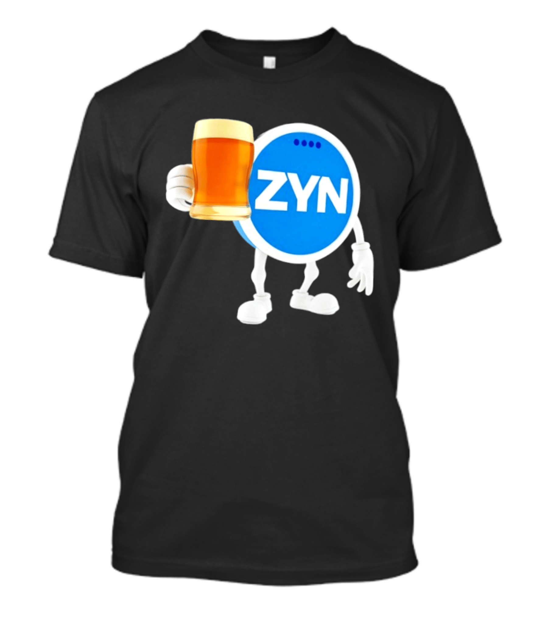 ZYN Snus Beer Character Holding T-Shirt