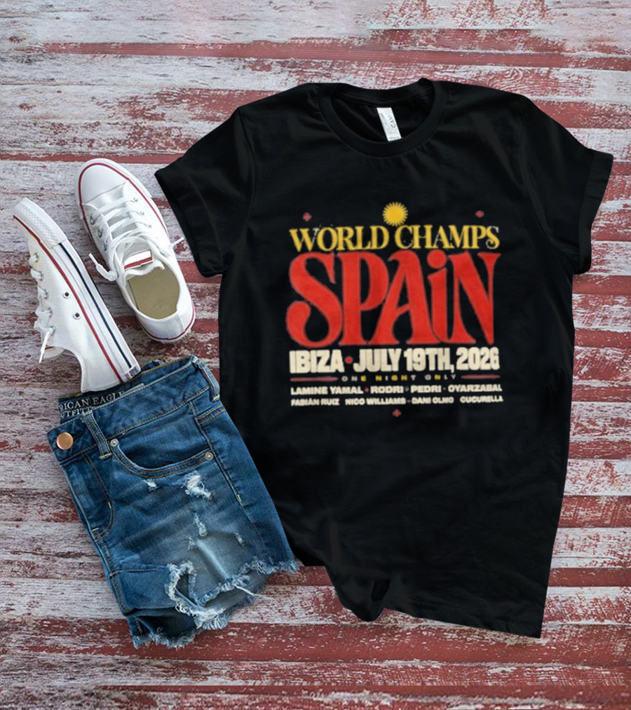 Spain World Champs Ibiza July 19th 2026 One Night Only T-Shirt
