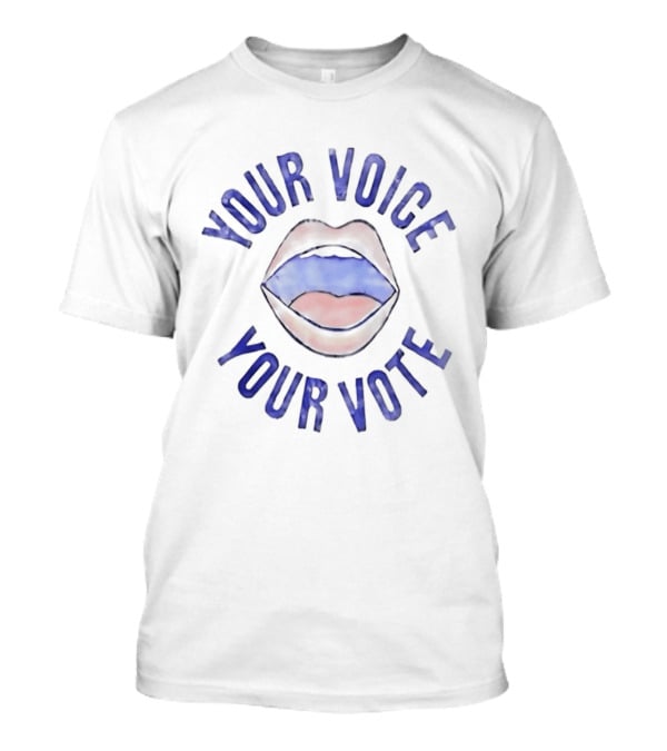 Alana Thompson Your Voice Your Vote Red And Blue Lips T-Shirt