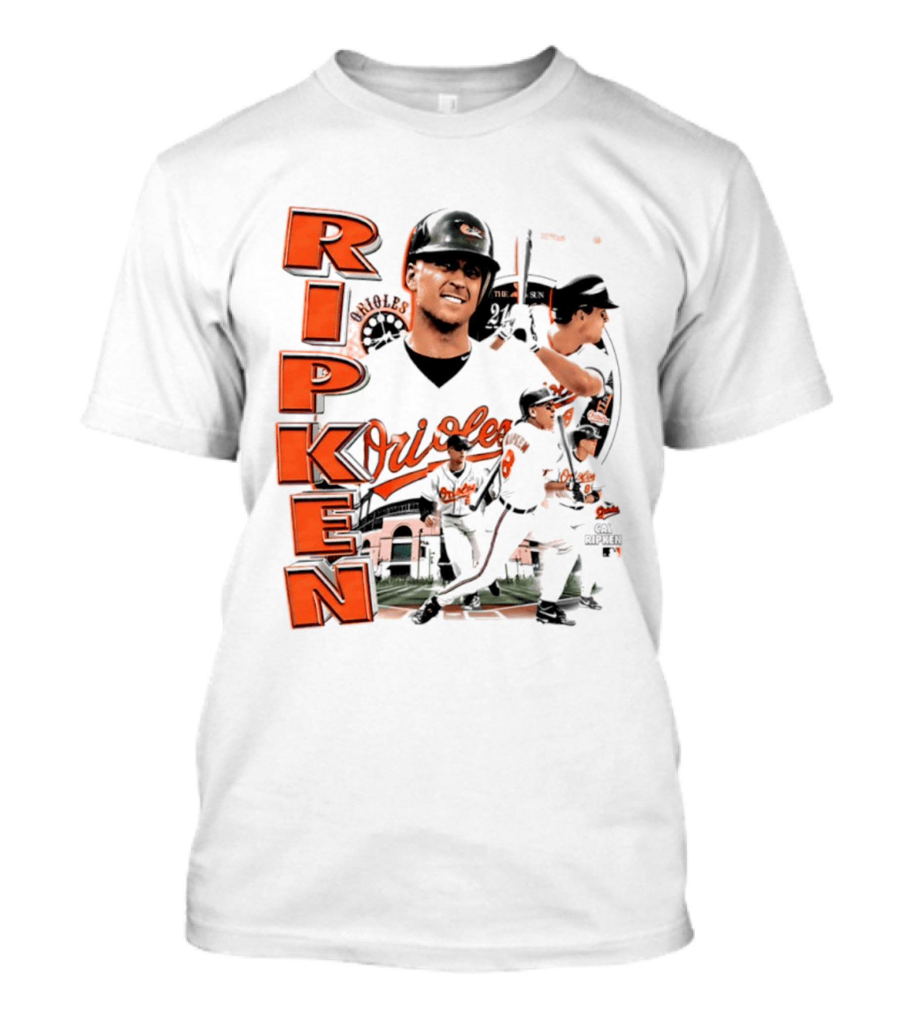 Ripken Baltimore Orioles MLB 2026 Collage Baseball Themed Fan Wear T-Shirt
